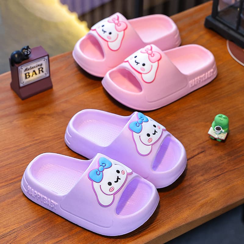 Children's Summer Slippers, EVA Indoor Non-Slip Girls' Bathroom Slides, Wear-Resistant Cartoon Toddler Shoes