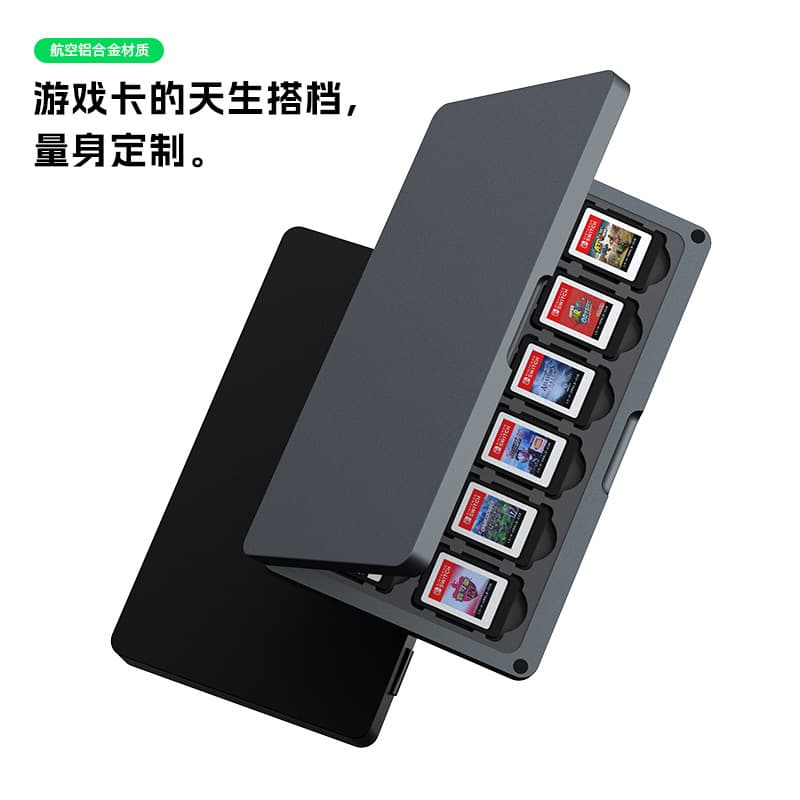 Aluminum Alloy Storage Case for Nintendo Switch/NS/OLED and Other Game Cartridges, 24-Slot Cartridge Case, Mario