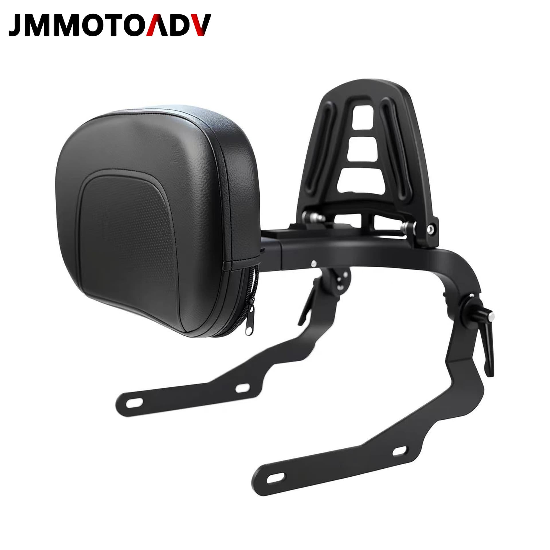 Folding Backrest for Harley Nightster 975 Modification, Front and Rear Cushion with Adjustable Sliding Backrest