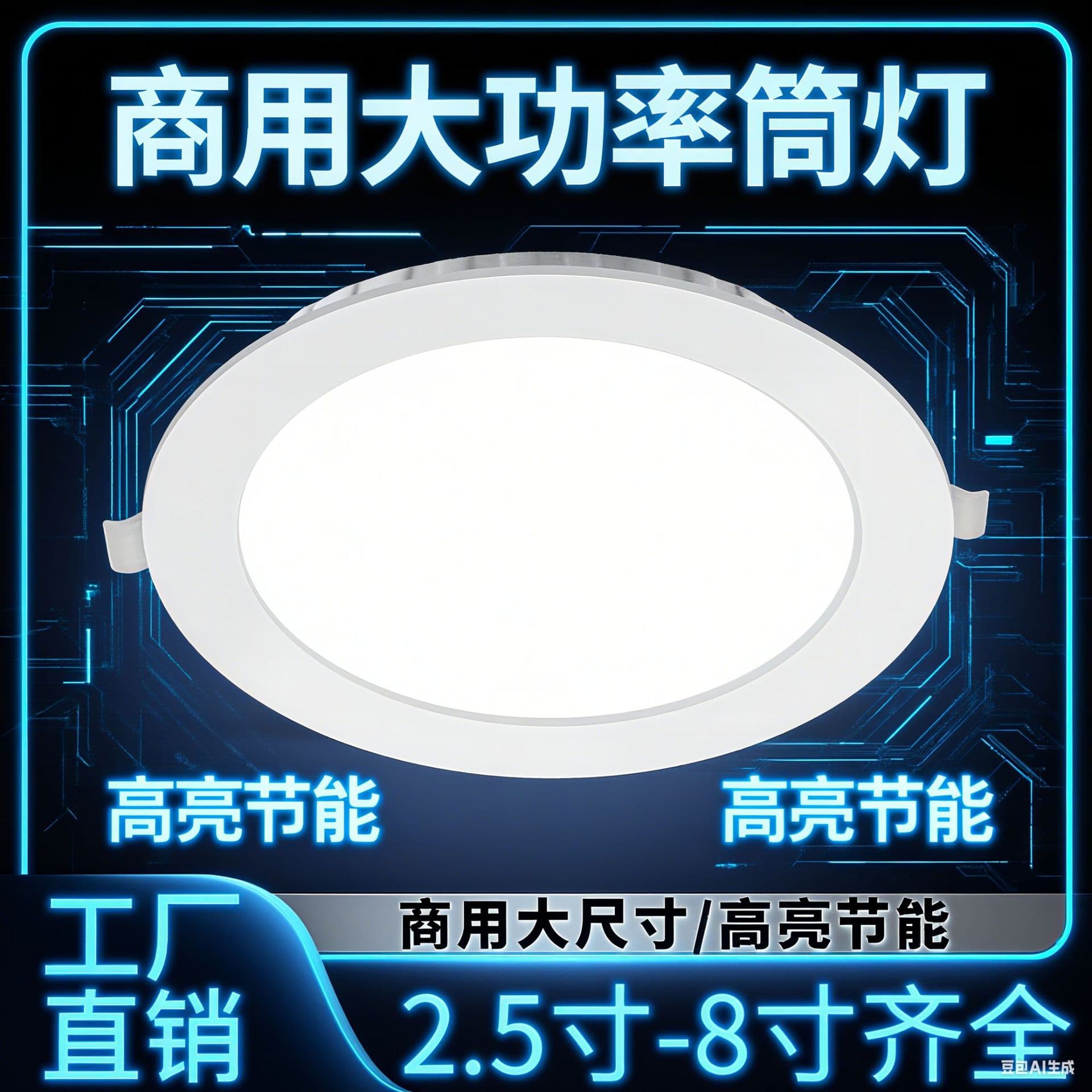 LED Recessed Downlight Ceiling Hole Light 12cm 4 Inch 6 Inch 18W 8 Inch Round Spotlight Copper Light Ceiling Light