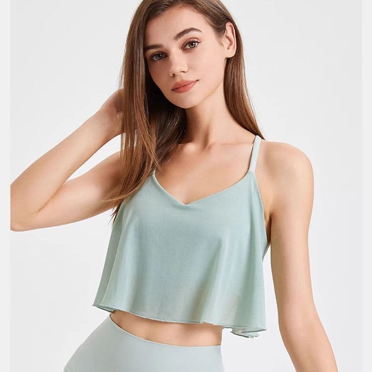 Women's Cross Back Yoga Top with Padded Strappy Back, Export for Cross-Border Southeast Asia and European American Style