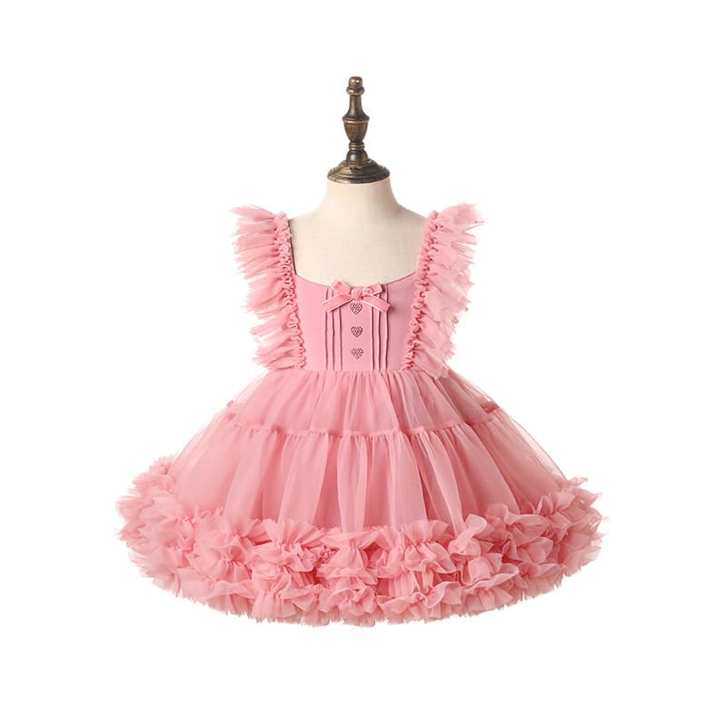 Girls Princess Style Puffy Tulle Skirt Dress Children's Lolita Fashionable Strap Dresses Kids' Clothing Nylon Fabric All Seasons
