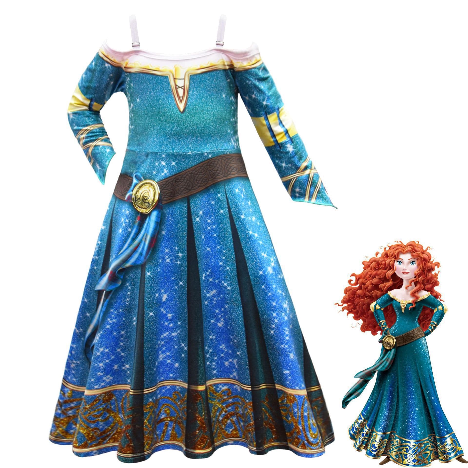 Cross-border Halloween Braver cartoon digital print cosplay costume girls' formal dress skirt