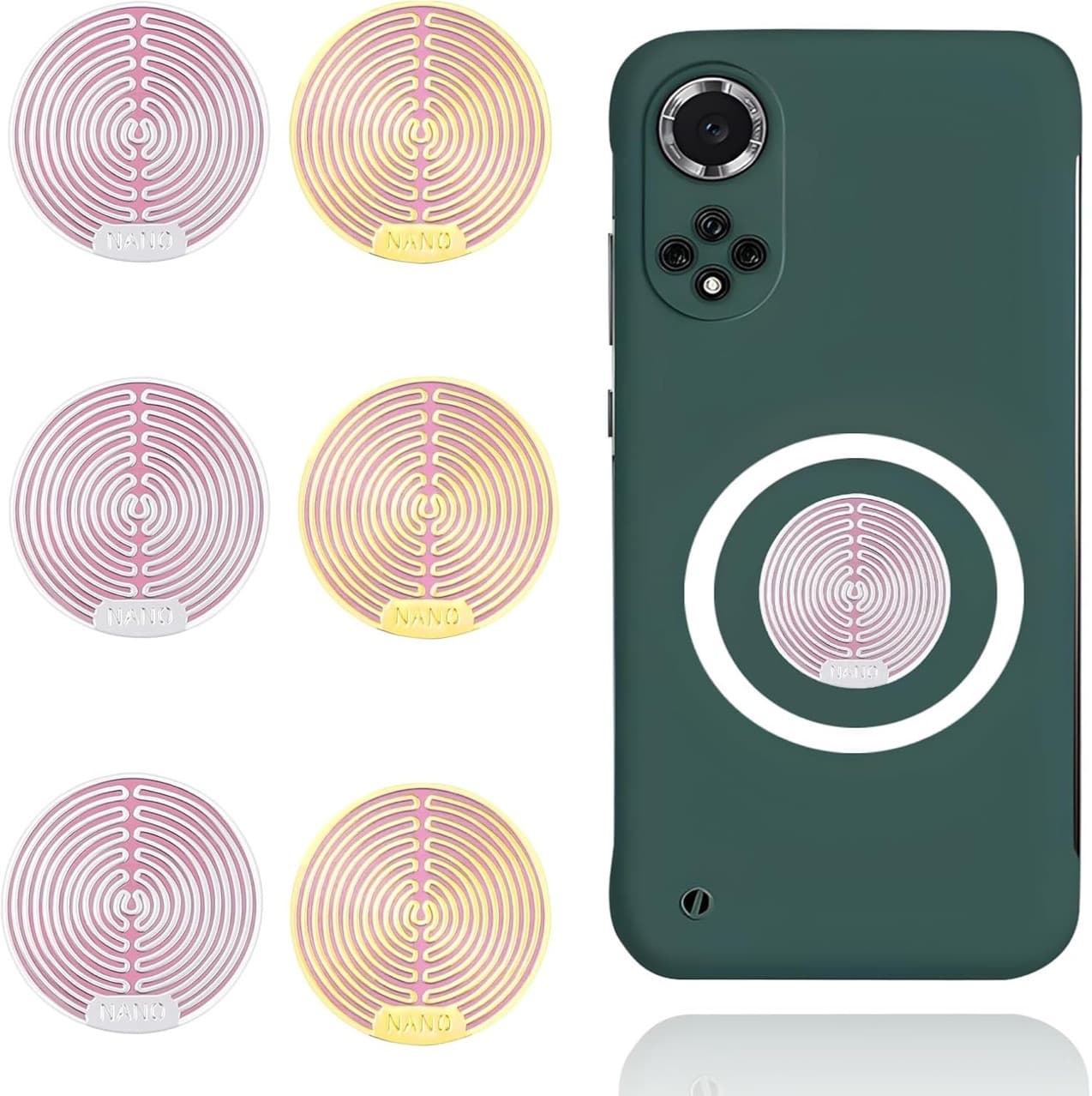 2025 New Coil Metal Phone Sticker 6-Piece Set (3 Gold and 3 Silver)