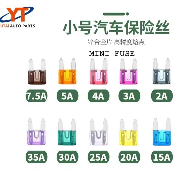 Factory direct car fuse automotive blade fuse 5A-10-15-40A medium, small, mini fuses