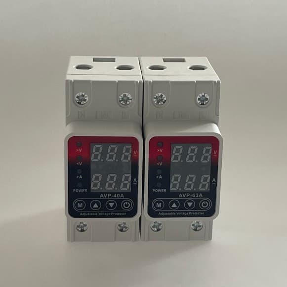 New Design Self-Resetting Over-Under Voltage Current Protector Adjustable Smart Dual Display Auto Reset AVP-40A63A