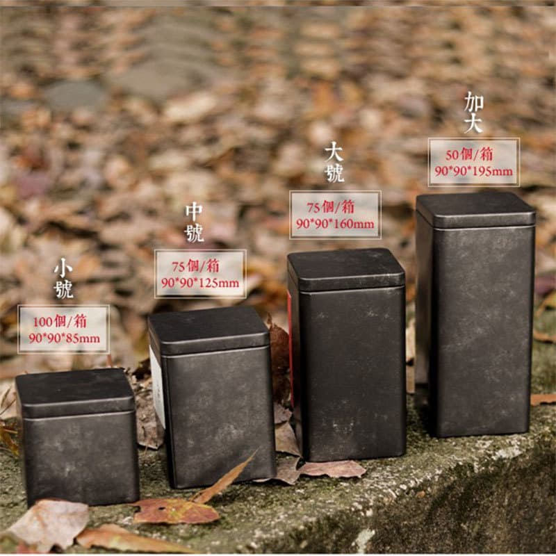 Factory Direct Vintage Tinplate Tea Tin Box Square Metal Tea Packaging Tin Box Wholesale Stock