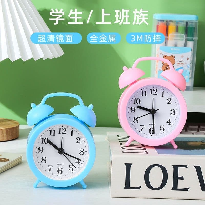 Cartoon cute children's alarm clock student dormitory alarm home bedroom lazy time clock boys and girls wake-up clock