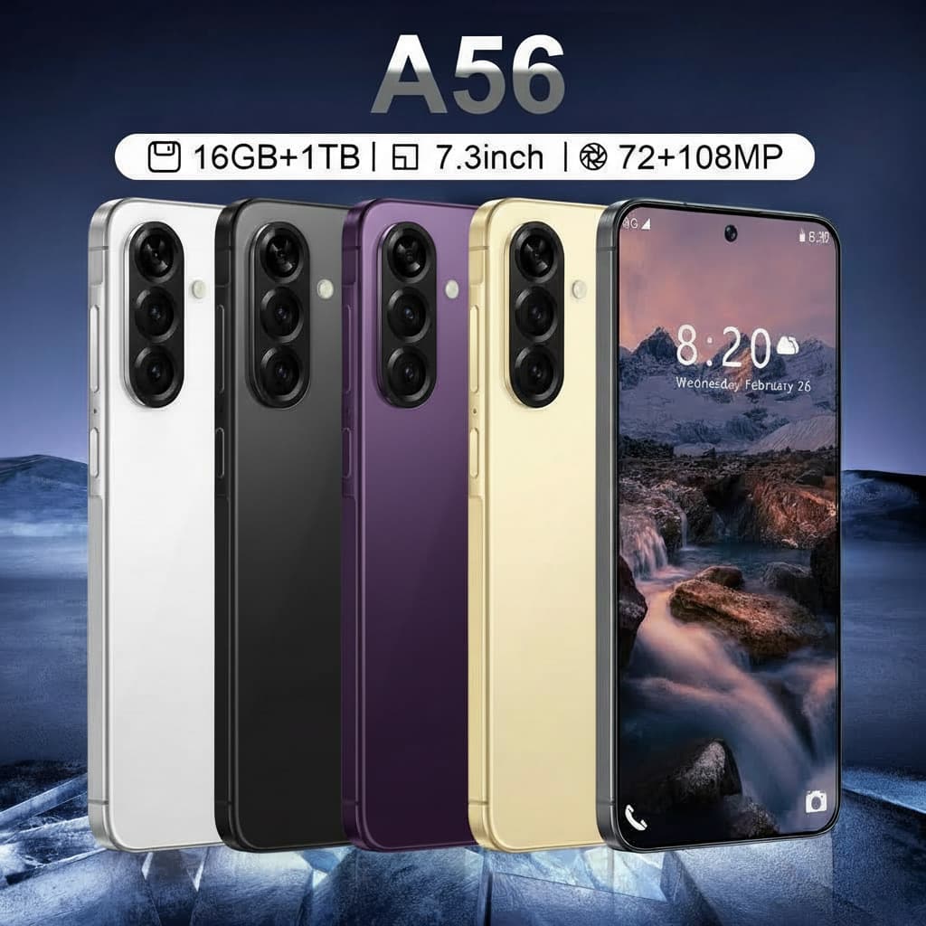 Cross-border mobile phone A56 new 5G 7.3-inch running memory 16+1TB new Android smartphone manufacturer source