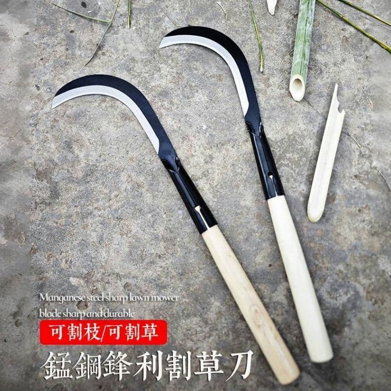 New type of willow leaf sickle, leek sickle, manganese steel, high-speed grass cutter, agricultural harvester, corn stalk cutter, outdoor branch cutting sickle.