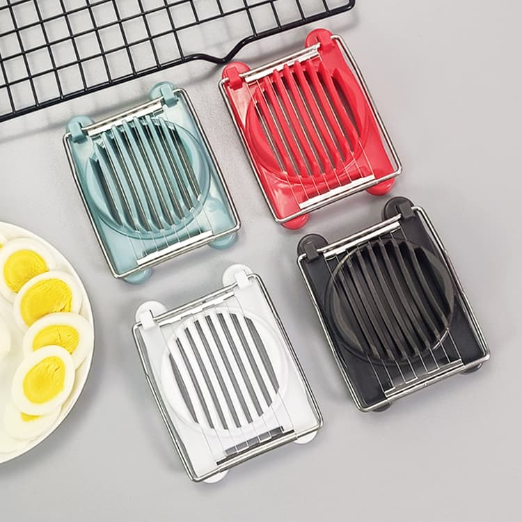 Cross-border Stainless Steel Single-Head Egg Slicer, Half-Cut Floral Egg Slicer, Kitchen Egg Divider Tool