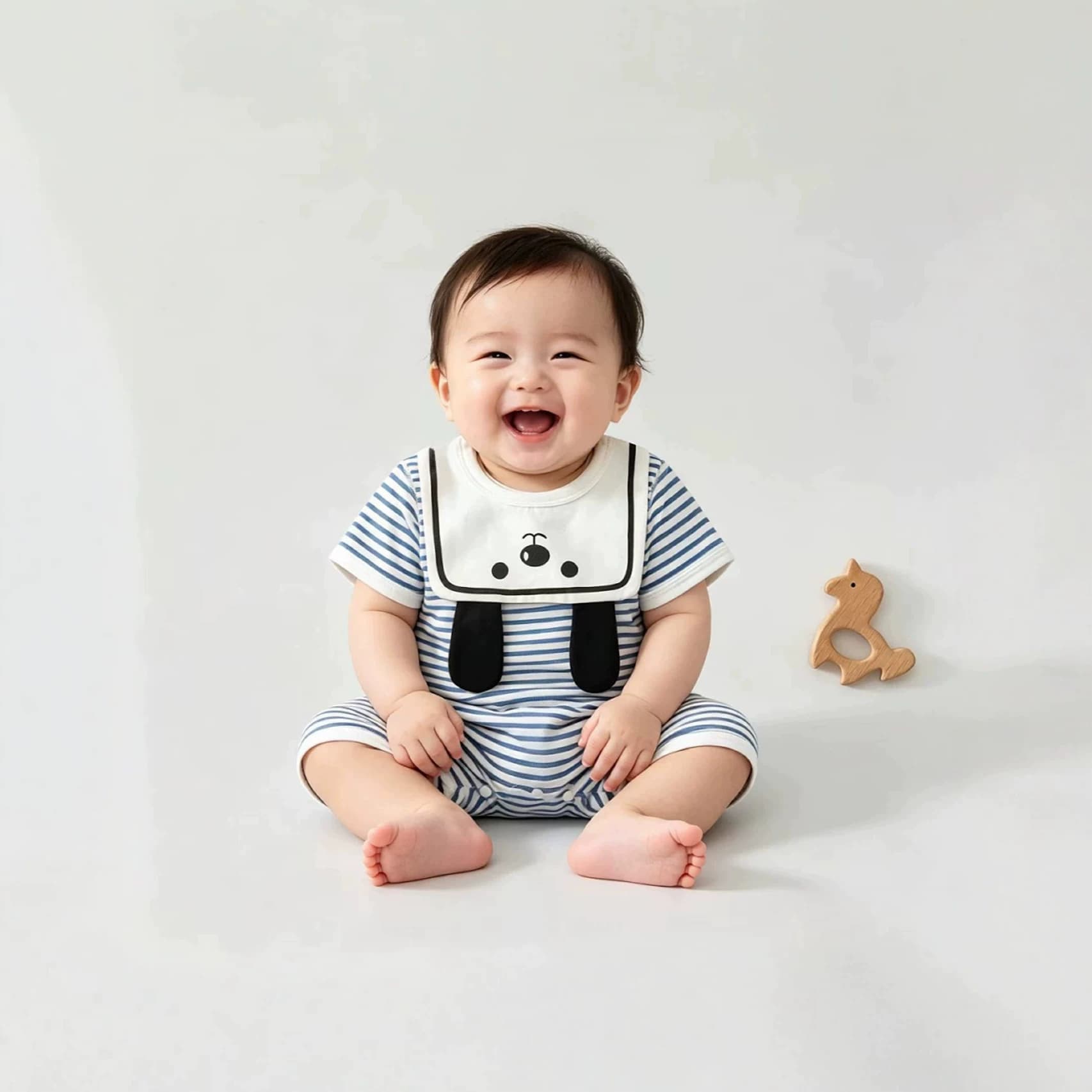 Summer baby clothes for newborn boys and girls thin short-sleeved jumpsuits for full moon and 100 days cute clothes for going out