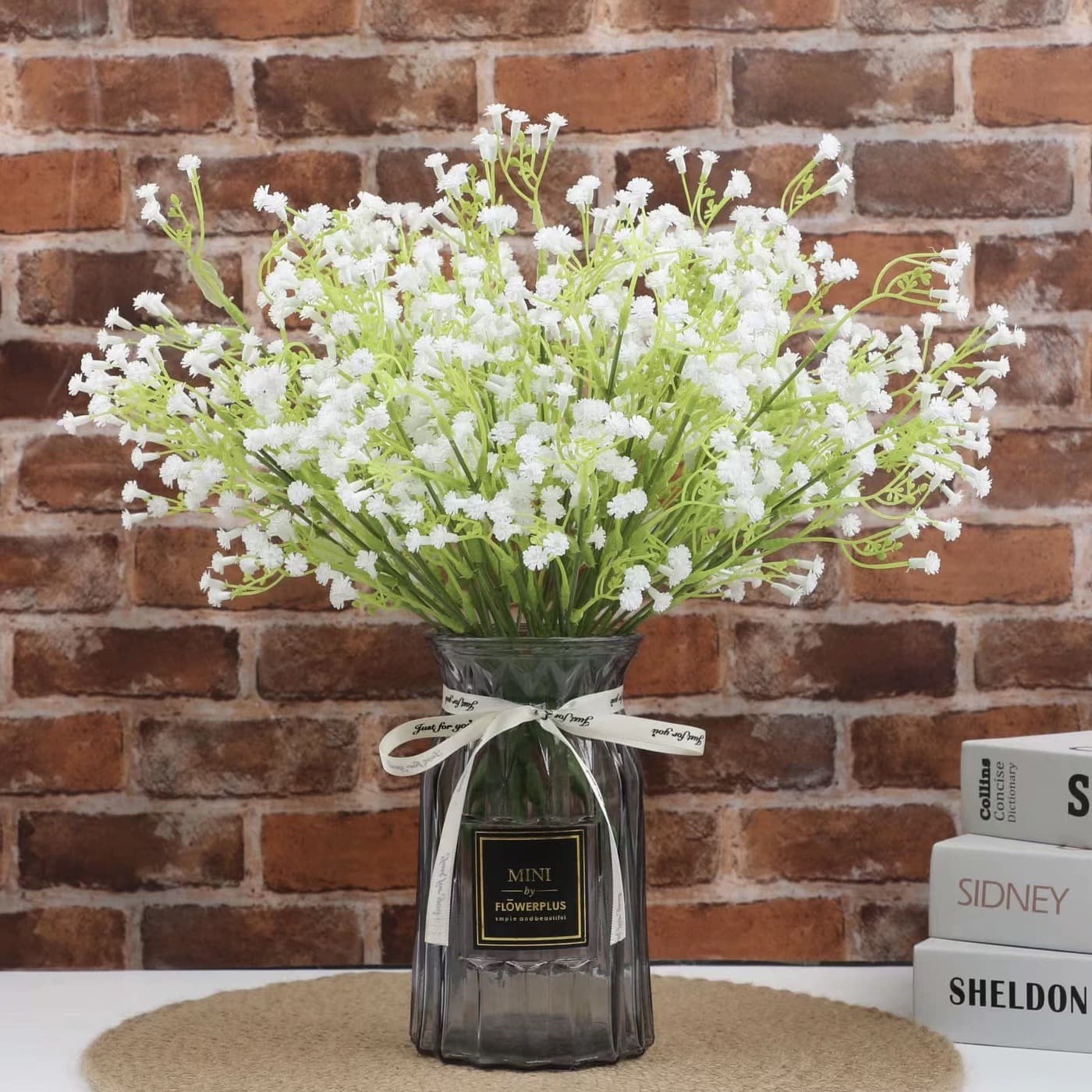Simulated soft rubber baby's breath artificial flower head accessories, plastic flower craft DIY supplies, home decoration, factory direct