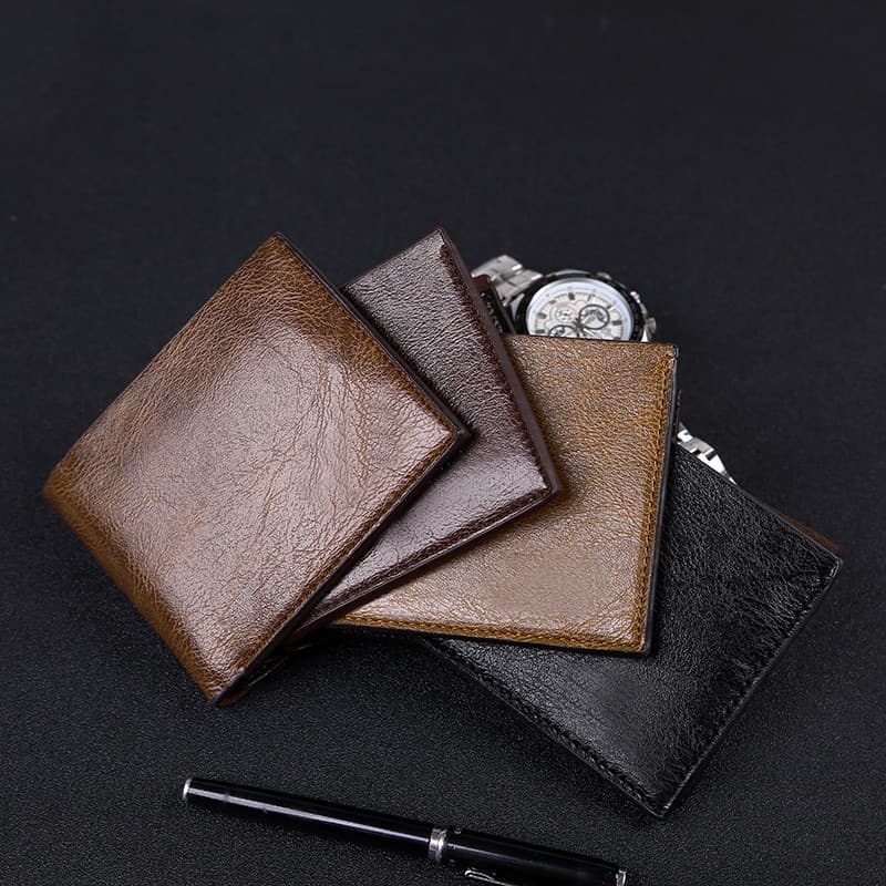 Fashion wallet men's short student ultra-thin niche wallet card holder can hold driver's license men's wallet thin trend