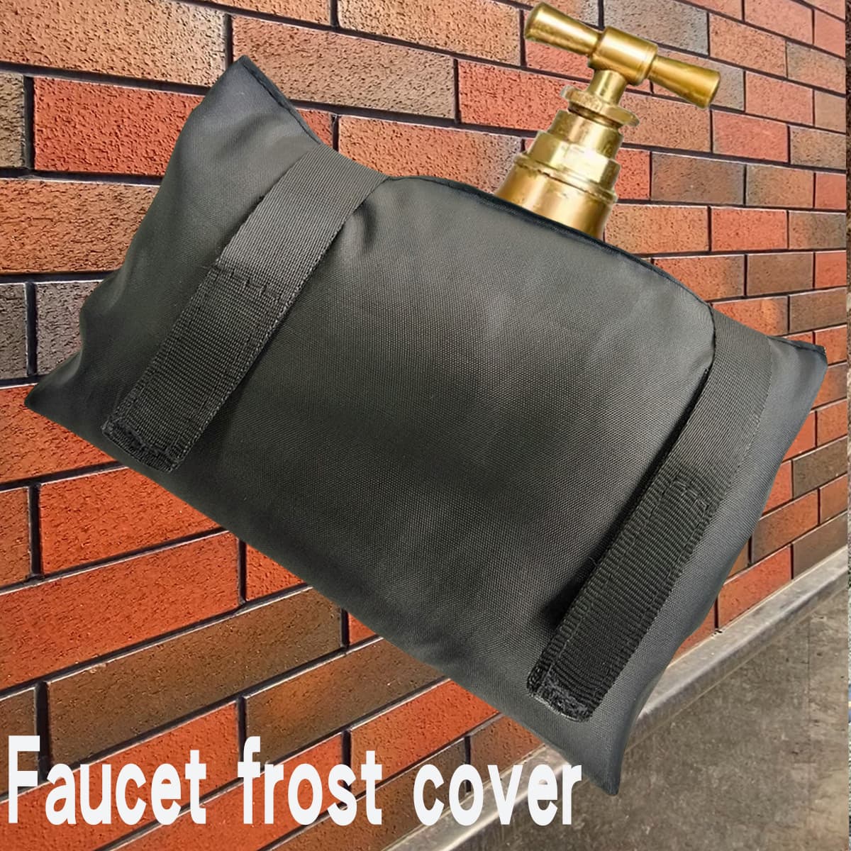 Amazon Hot-Selling Waterproof Oxford Fabric Faucet Anti-Freeze Protection Cover, Small Black Anti-Freeze Sleeve
