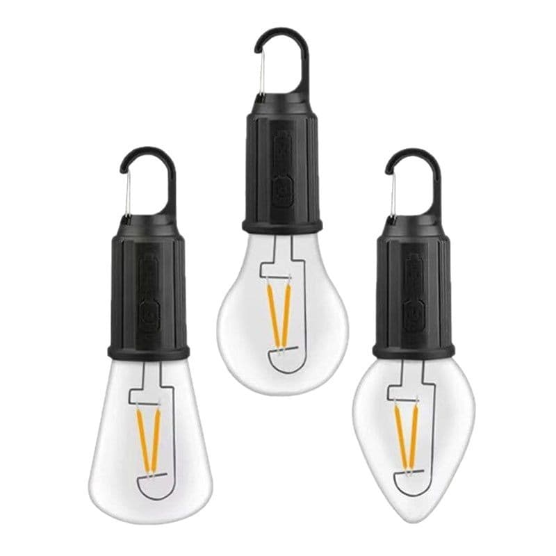 New Solar Charging Bulb Lamp Warm Light Tungsten Filament Outdoor Tent Camping Lantern Atmosphere Light Night Market Stall