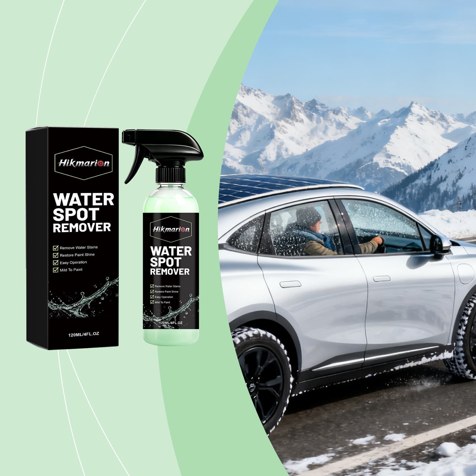 Hikmarion Car Water Spot Care Agent - Cleans Car Water Spots and Stains, Protects Surfaces for a Smooth Shine