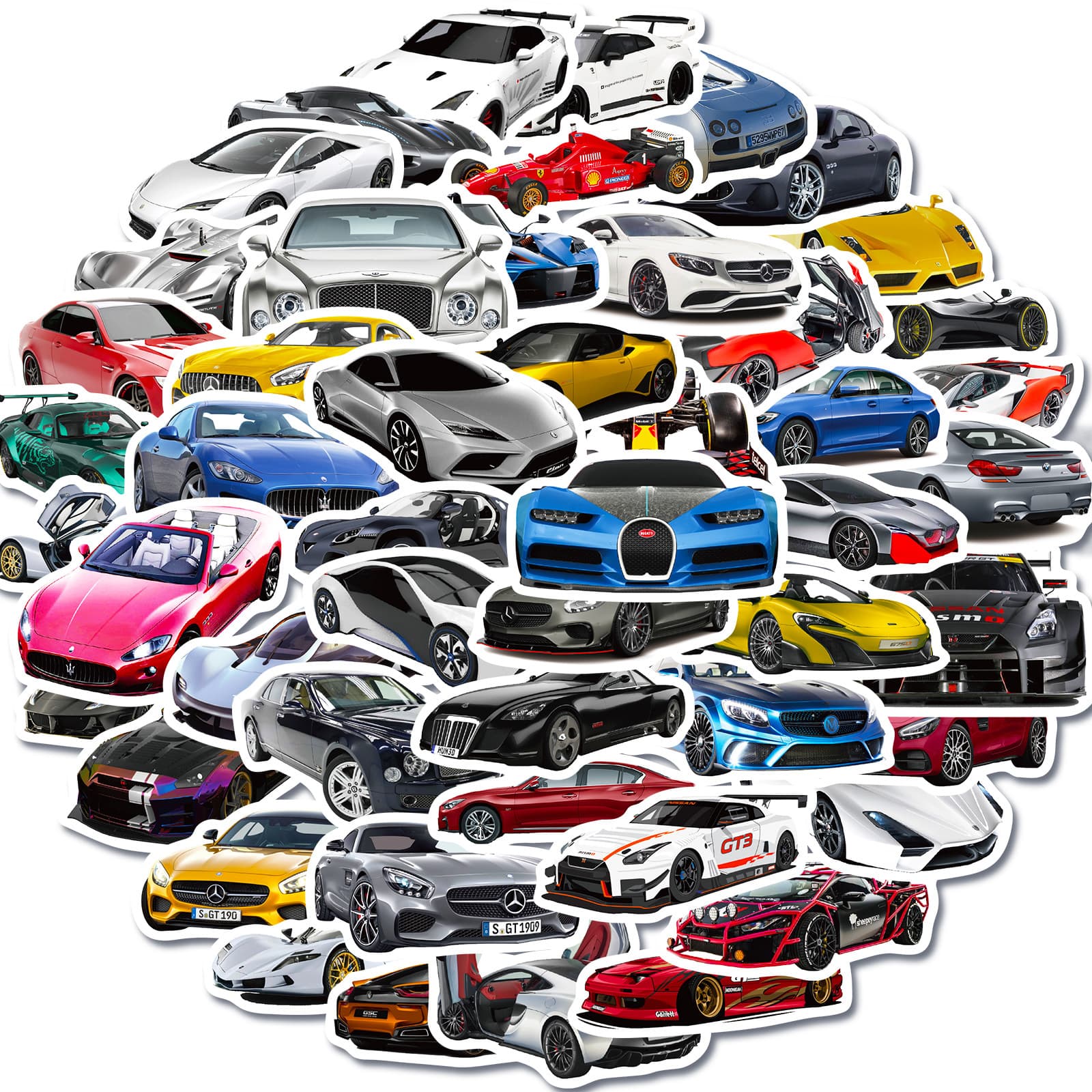 50 Racing Stickers Supercar Modified Car JDM Sports Car Cool Kids Racing Cartoon Decals Wholesale