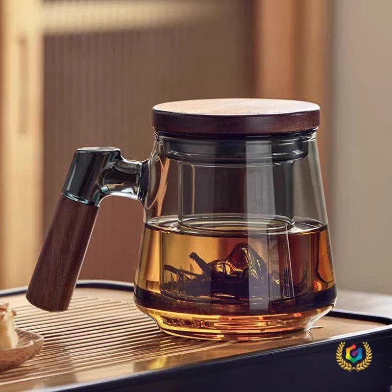 Glass tea cup 2026 new style filtered tea water separation cup office cup men's personal tea cup