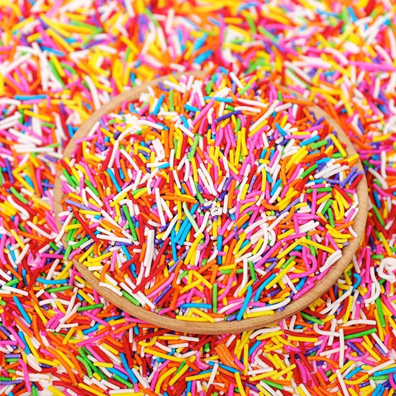Rainbow Sprinkles Edible Colorful Sugar Beads Decorative Toppers for Birthday Cake Ice Cream 500g