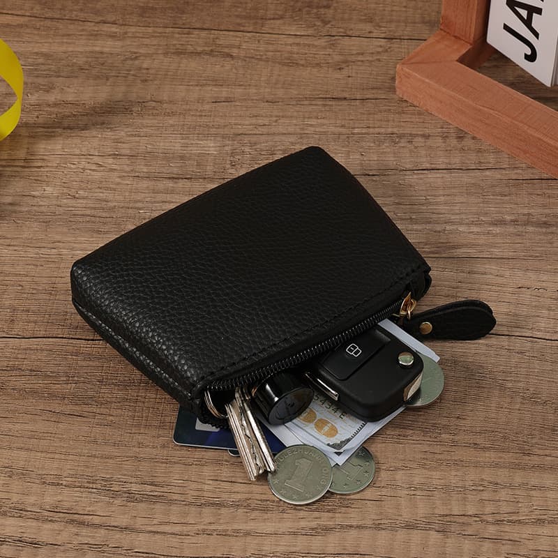 Fashionable New Women's Zipper Coin Purse, Stylish Solid Color Zipper Coin Purse