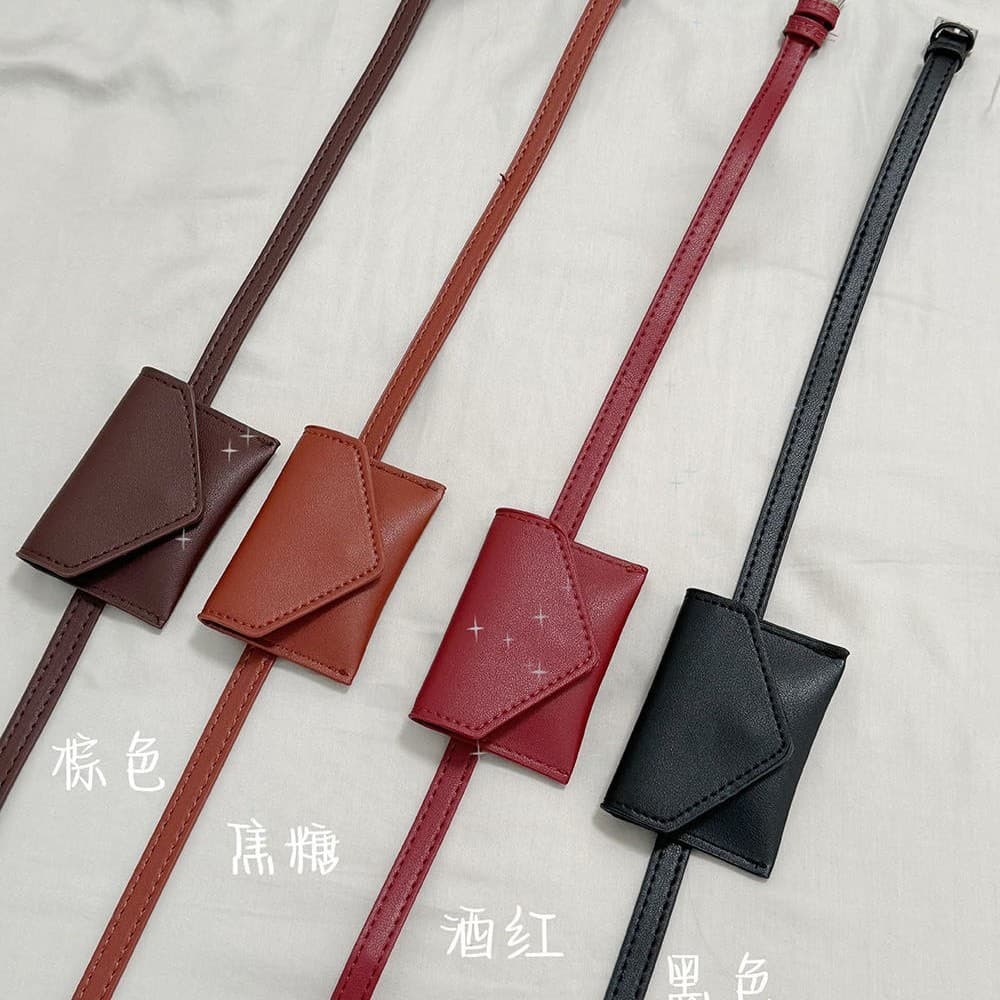 mini concave shape small waist bag Korean Internet celebrity fashion belt decoration waist bag mini small shoulder bag change JK