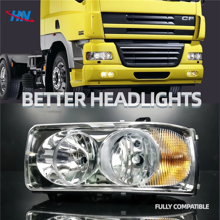 Xf Cf Headlight Assembly Is Suitable for Daf Series Truck Headlights 1641742 1743684 1641743