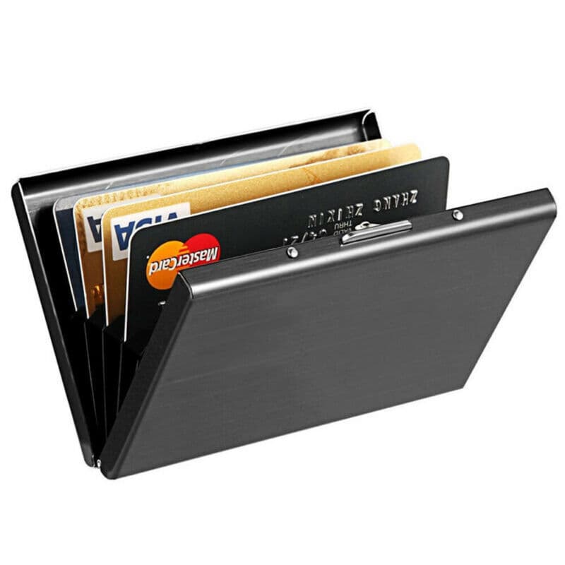 Wholesale Stainless Steel Women's Card Holder Credit Card Case Metal Card Clip Anti-Skimming Gift Card Album Men's Business Card Box Summer