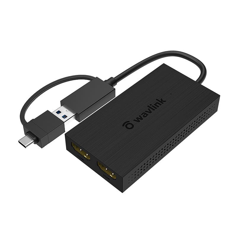WAVLINK 4K HD Screen Extender USB3.0 to USB-C Dual HDMI Display Adapter