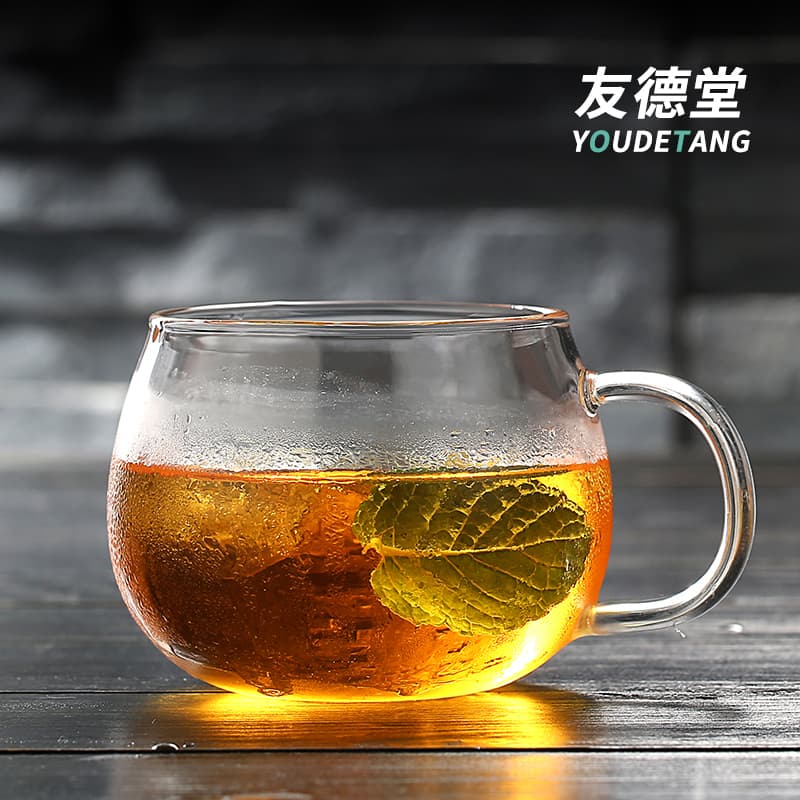 ✅ Thickened Heat-Resistant Transparent Small Tea Cup with Handle, Flower Tea Cup, Water Cup, Home Kung Fu Tea Cup, Tasting Cup, Host Cup