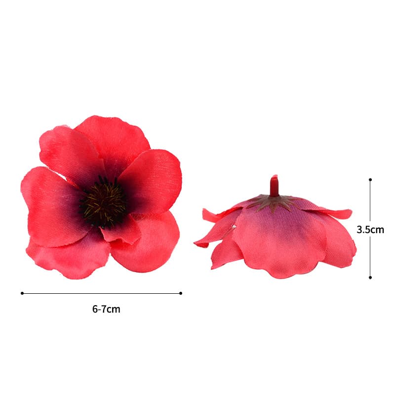 Artificial Autumn Poppy Flower Head Wreath Making DIY Kit Shoe Flower Artificial Corn Poppy Flowers Wholesale