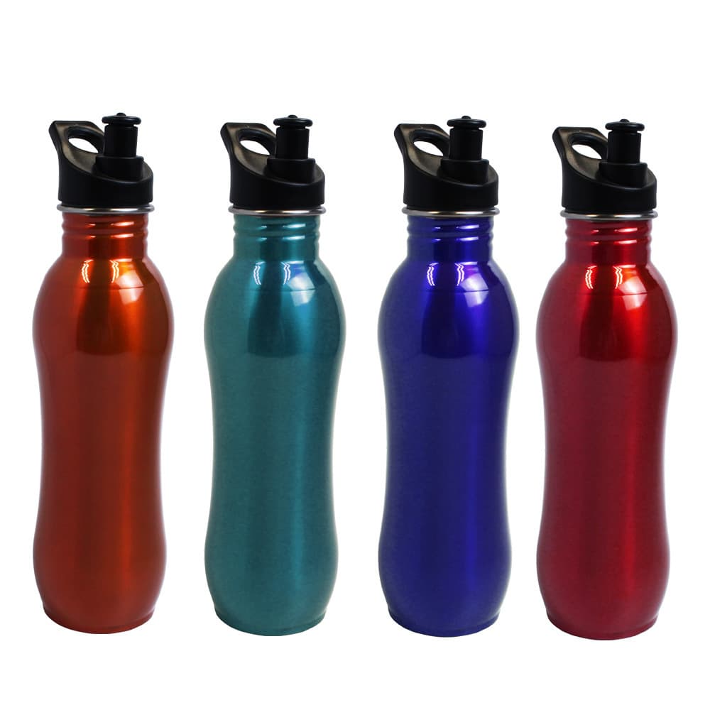 Factory Direct 304 Stainless Steel Single-Layer Sports Water Bottle, Gourd-Shaped Outdoor Sports Cup with Custom Logo