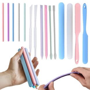 Handmade DIY Resin Mold Making Tool Stir Stick, Reusable Non-Stick Water-Washable Scraper
