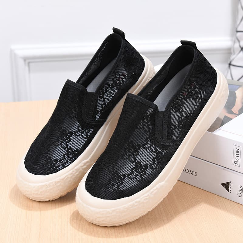 New Summer Women's Fisherman Shoes, Hollow Embroidery Casual Mother Shoes, Old Beijing Cloth Shoes, Soft Sole Factory Direct