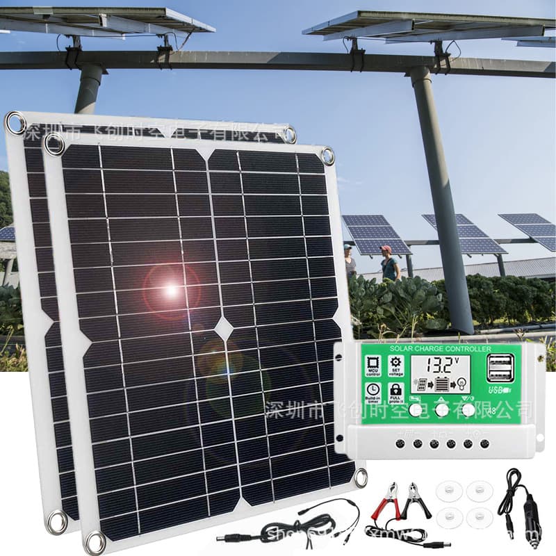 Outdoor Solar Charging Panel Monocrystalline Solar Panel Controller Kit Hot Sale