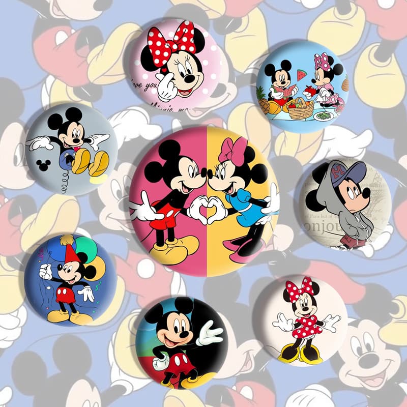 Minnie and Mickey multi-specification badges brooch school bag pendant 44mm58mm75mm