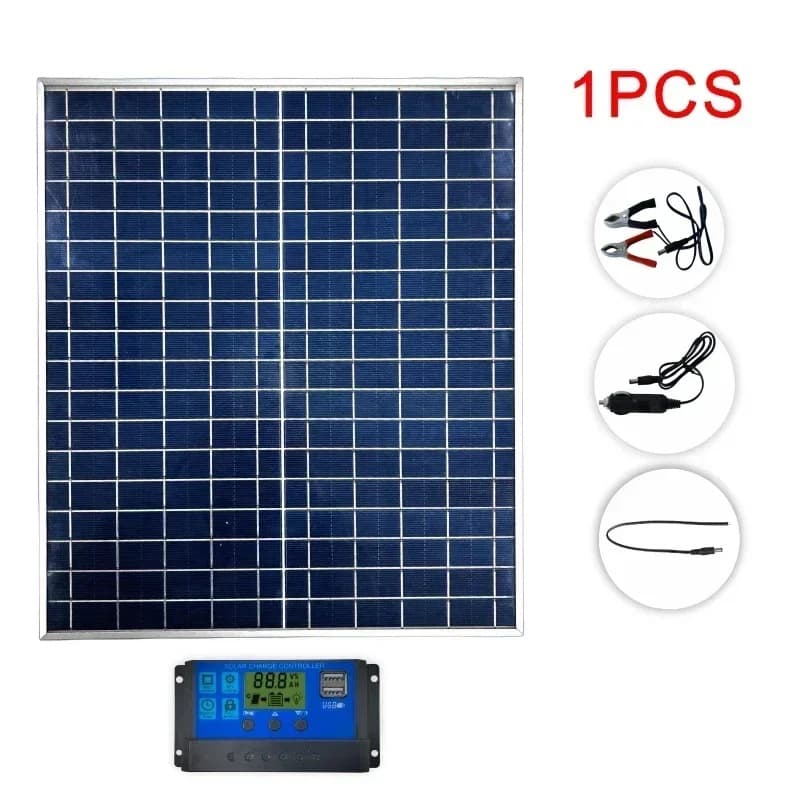 Solar Panel 20W Aluminum Frame Portable Solar Panel for Surveillance Car Drone Photovoltaic Module Cross-Border