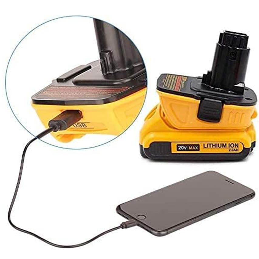 Adapter replaces dwalt Dewalt DCA1820 power adapter 20V lithium battery to 18V nickel battery adapter