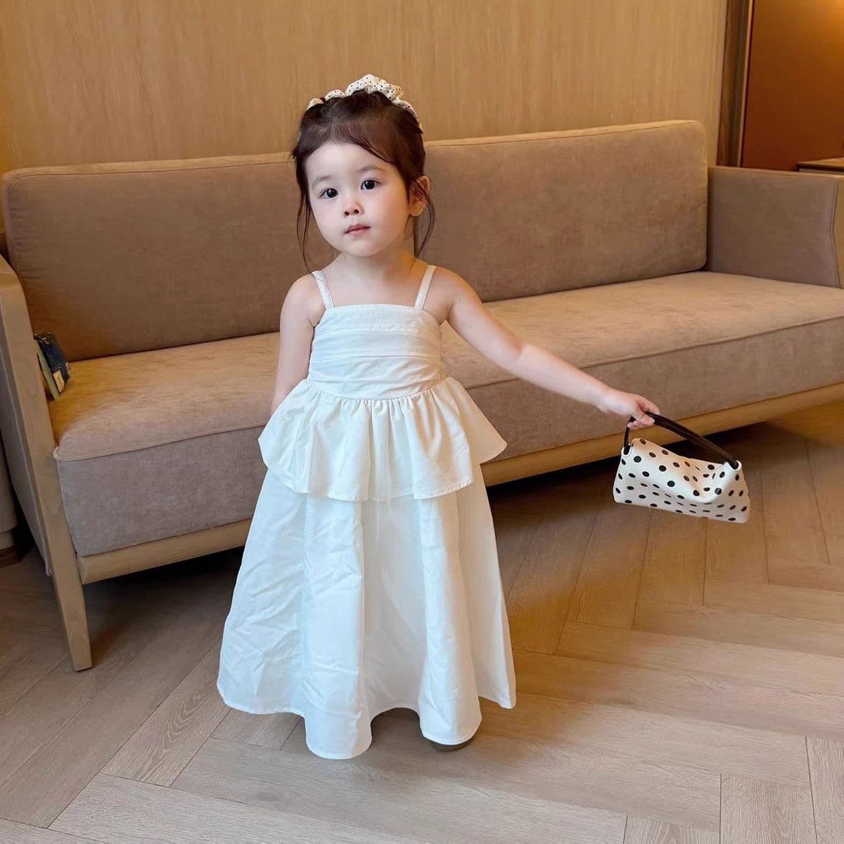 Girls Dress Summer Baby Girl Summer French Suspender Dress Children Summer Children's Clothes Princess Dress Dress Long Dress