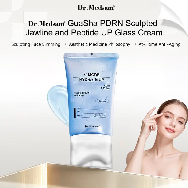 PDRN Peptide Facial Gua Sha Cream Korean Sapphire Cold Conductive Water Glow Cream Firming Lifting Glass Face Cream GuaSha