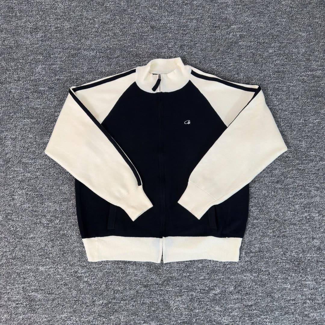 Correct Version Devil Island Autumn/Winter New Letter Embroidery Stand Collar Zip Knit Sweater Men and Women Drop Shipping