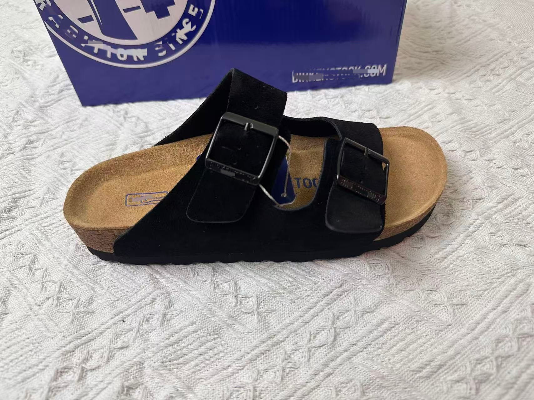 2025 Hot Sale Birken Genuine Cowhide Cork Double Buckle Two-Strap Sandals Couple Style Fashion Versatile Sandals