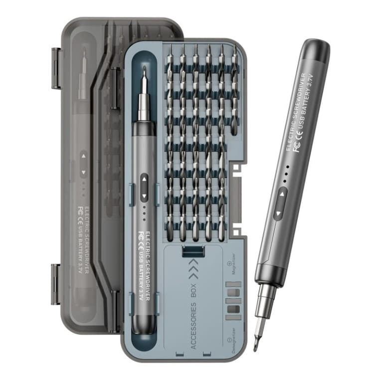 Mini Electric Screwdriver Long-Lasting Battery Quiet Rechargeable Portable Home Repair Tool Kit