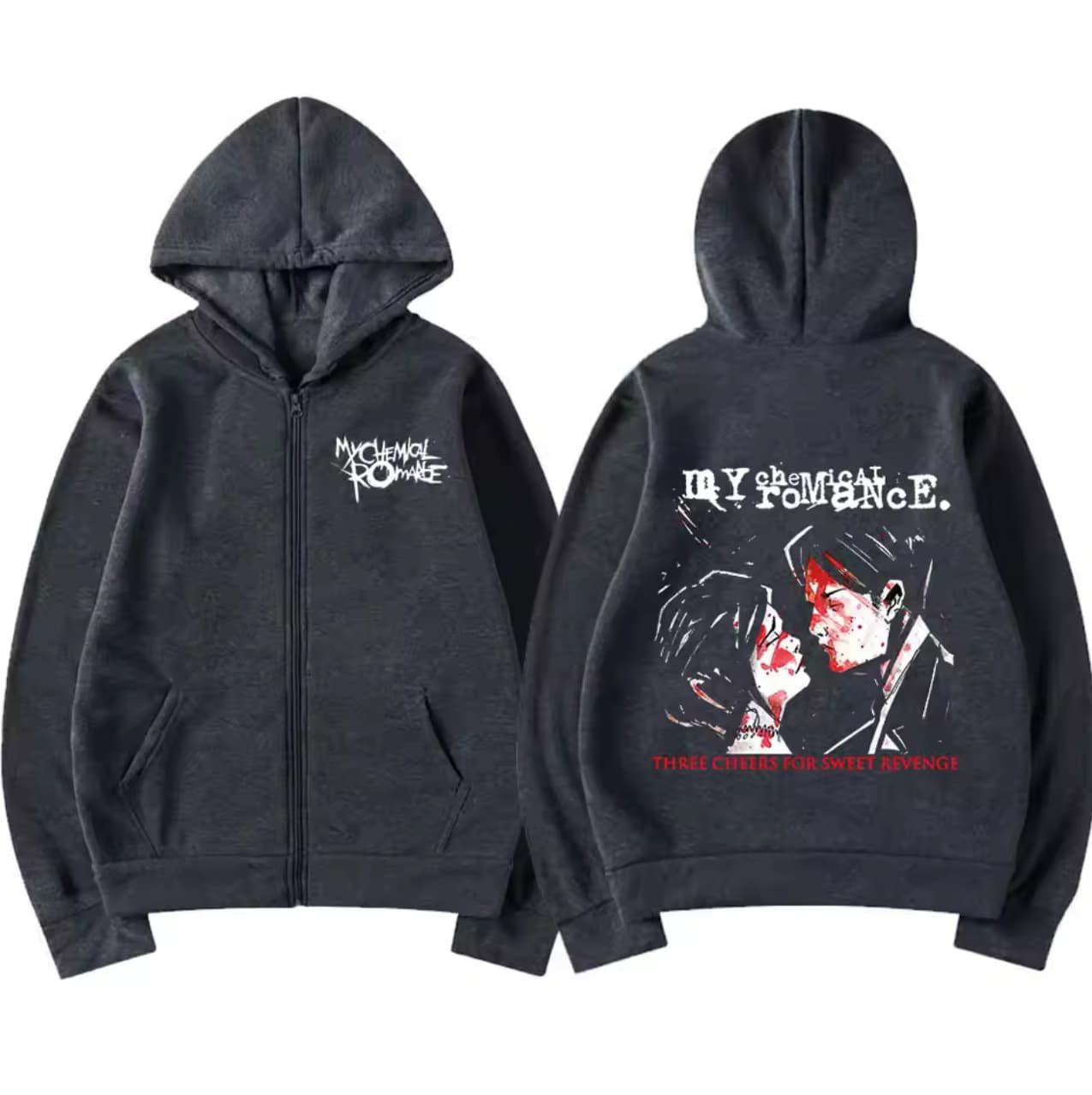 2025 New Cross-border Trade AliExpress Amazon Hip-hop Zip-up Hoodie Loose Casual Sweatshirt Jacket Trendy