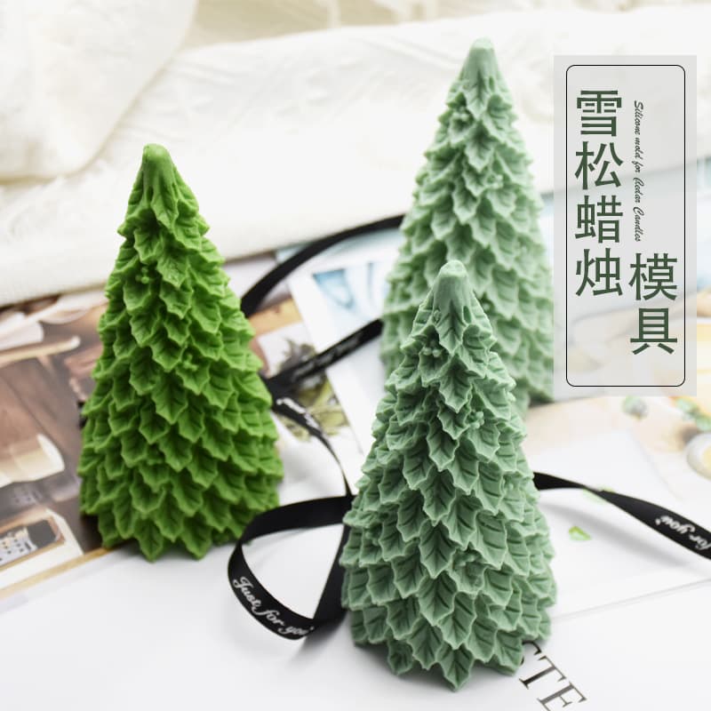 Christmas Cedar Mold Candle Aroma Silicone Large Party Decoration DIY Tool Creative Baking