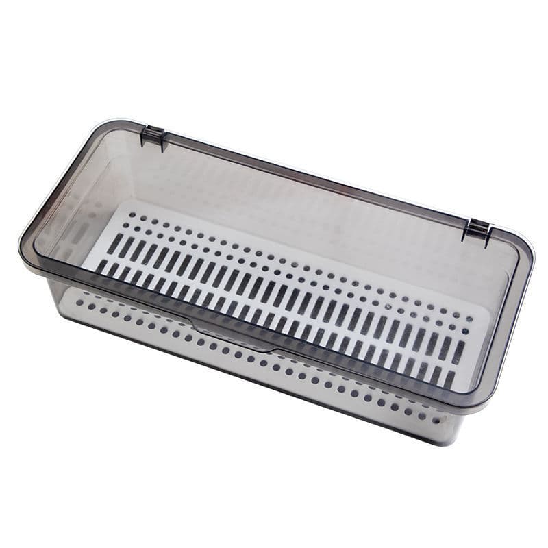 Household chopstick box drain bracket dust-proof with lid kitchen tableware storage box spoon fork chopstick cage multi-layer divided chopstick barrel