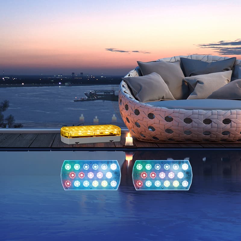 New Charging Pool LED Light Underwater Light Pond Light Fish Tank Light Remote Control Submersible Light RGB Color Changing