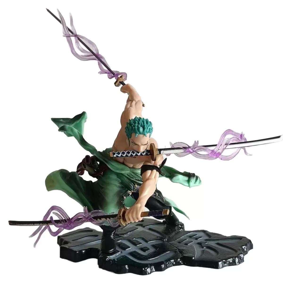 Three Thousand Worlds Deluxe Edition Zoro Three-Sword Style Double-Head Sculpt Trendy Collectible Figure Desktop Model One Piece Series Ornament