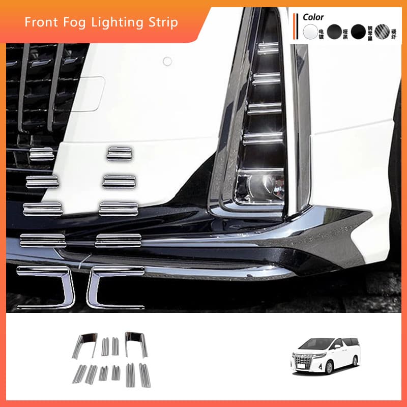 Suitable for 2019-2022 Toyota Alphard front fog light trim, 30 Series, and later Alphard front fog light eyebrow modification.