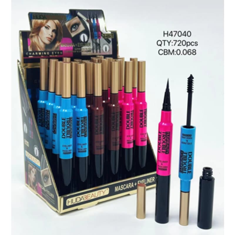Huda Beauty Double-Ended Mascara + Eyeliner Eye Makeup